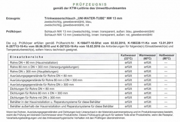 Preview: Fitt Trinkwasserschlauch GEKA Plus Kupplung 1/2" 25m DVGW